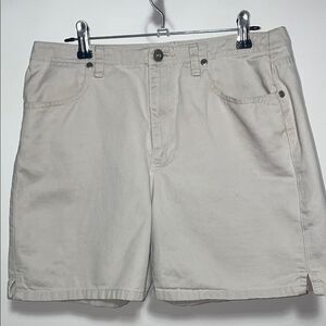 Tan Flat Front Shorts with Classic Design